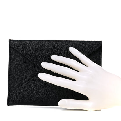 Louis Vuitton Calfskin Envelope Pouch Black 2 of 8