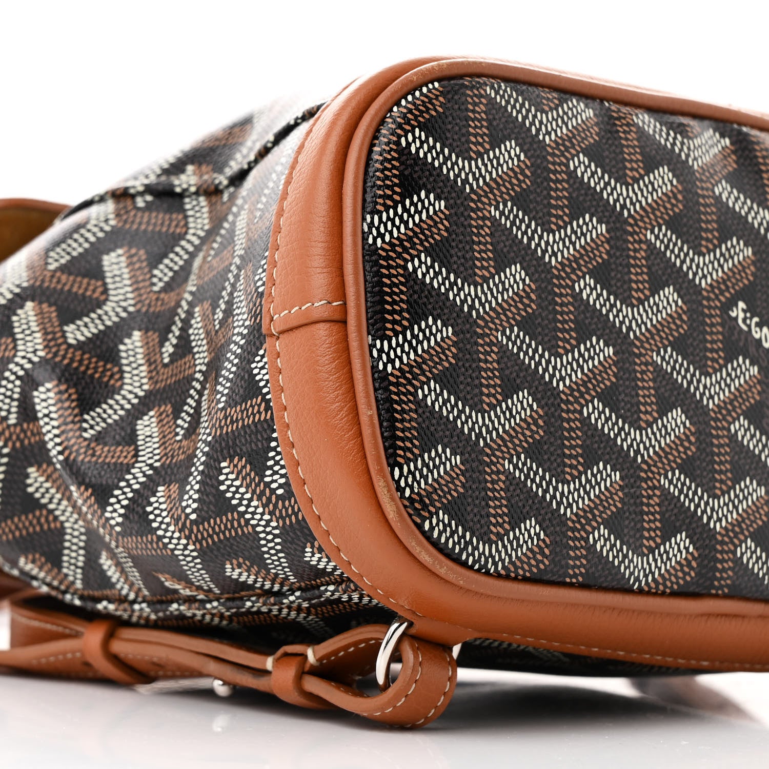 Goyard Goyardine Calfskin Mini Alpin Backpack Black Gold 9 of 13