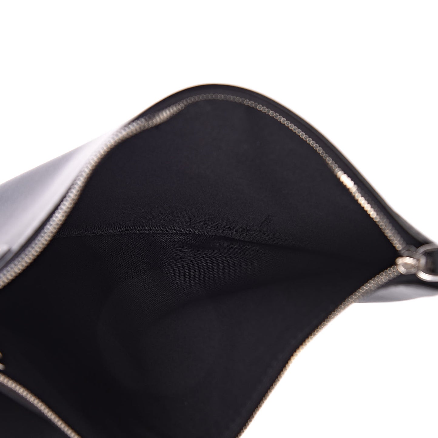 Calfskin Pearl F is Embellished Triplette Pouch Set Black