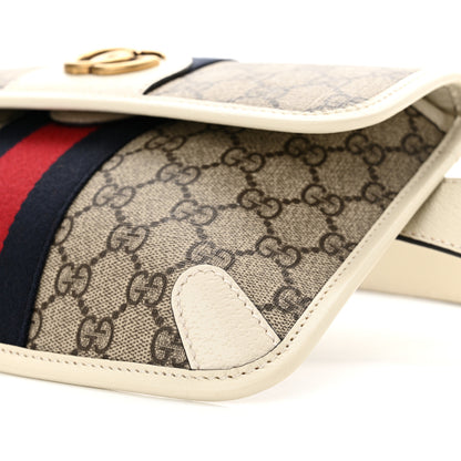 Gucci GG Supreme Monogram Web Small Ophidia Belt Bag Beige Ebony White 10 of 12