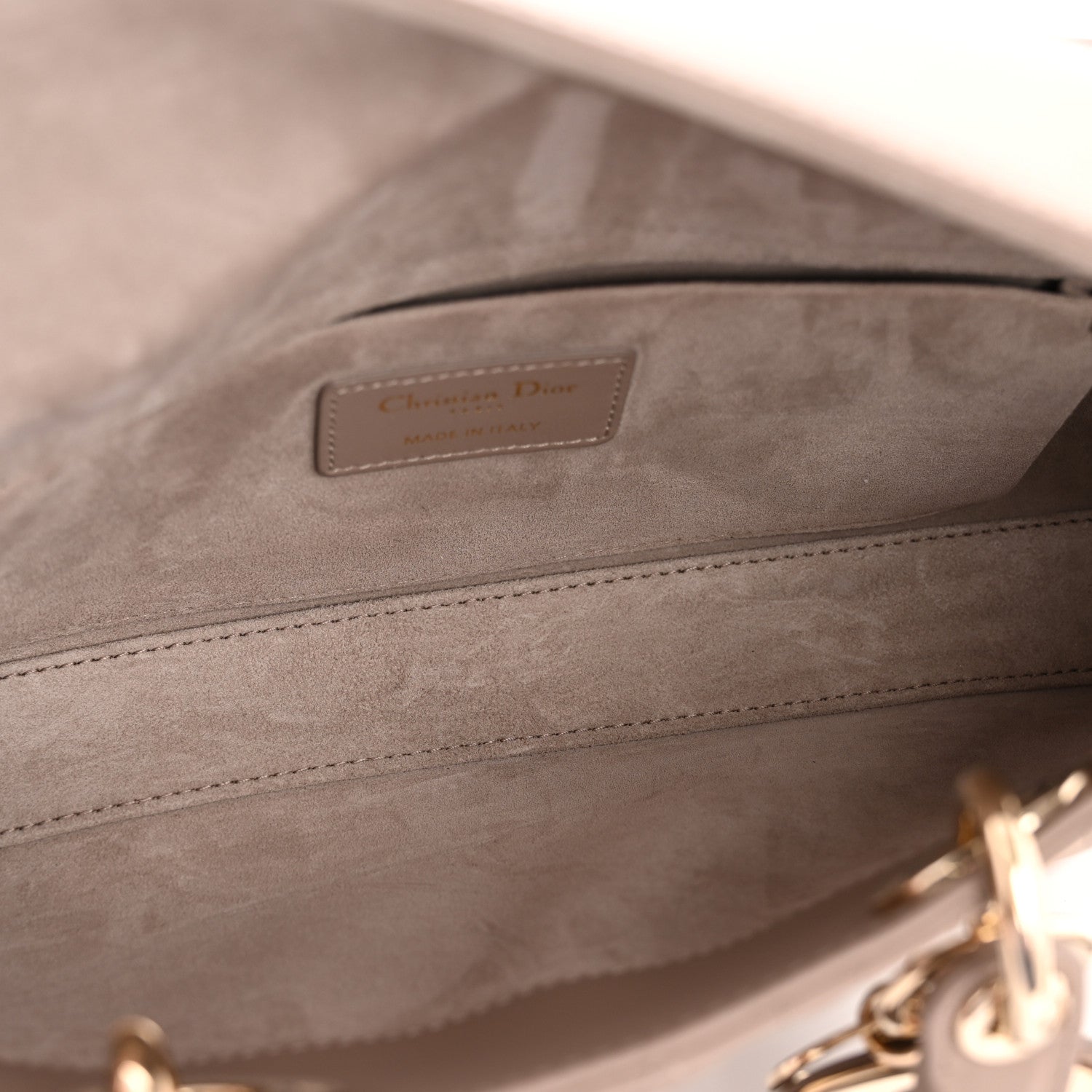 Christian Dior Lambskin Cannage Medium Lady D-Joy Warm Taupe 5 of 11