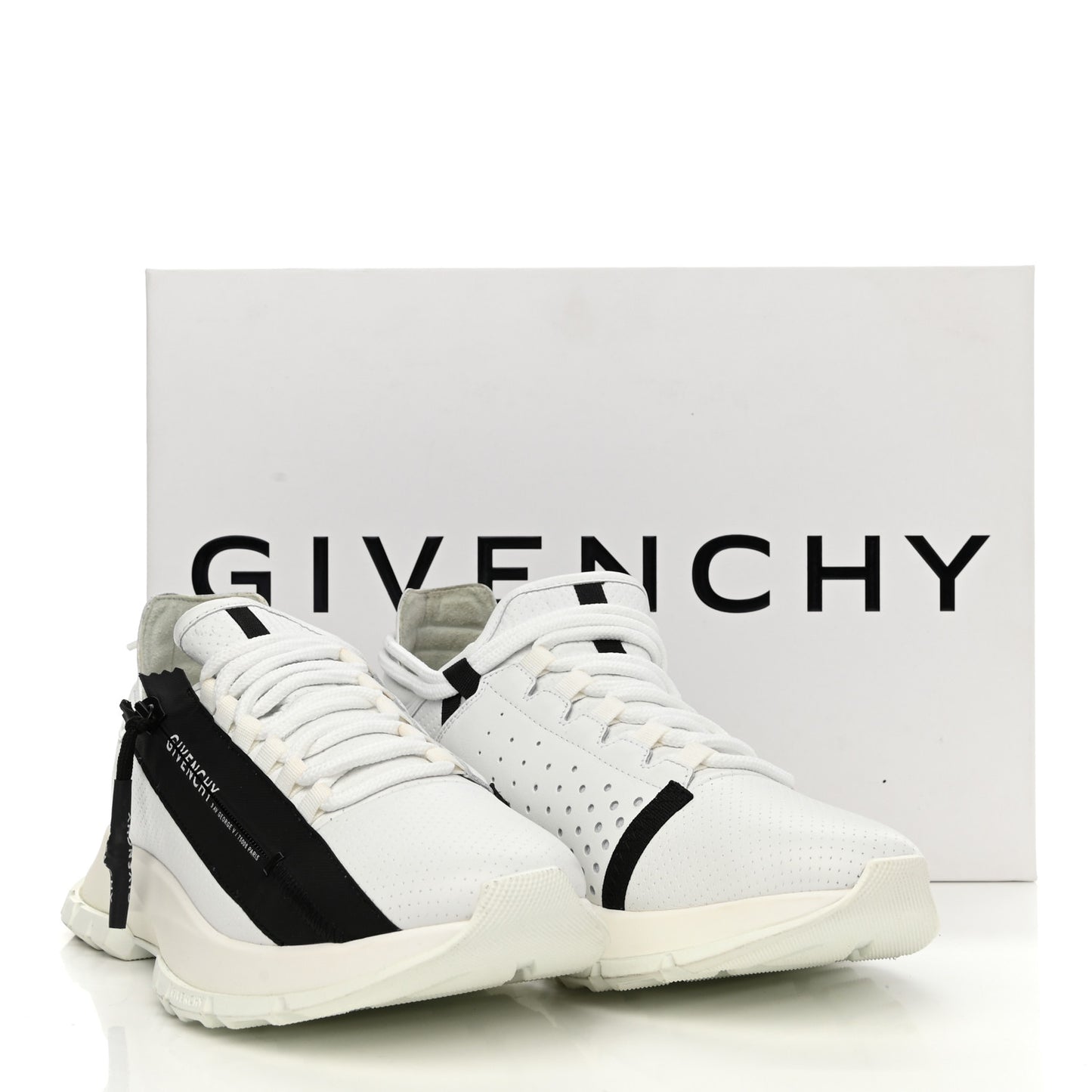 Calfskin Spectre Low Runners Sneakers 39.5 White Black