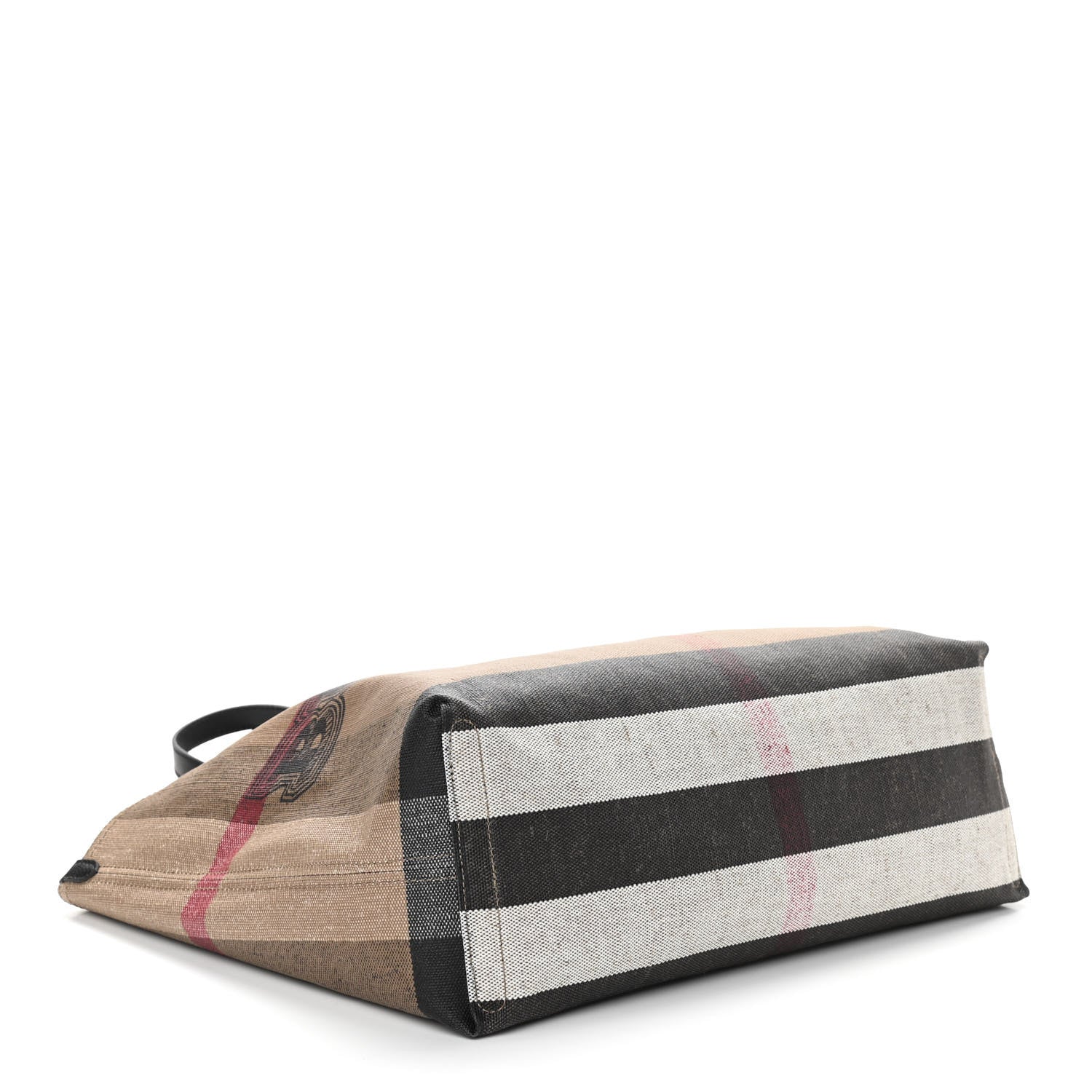 Burberry Coated Canvas Mega Check Medium Doodle Tote Black 4 of 9