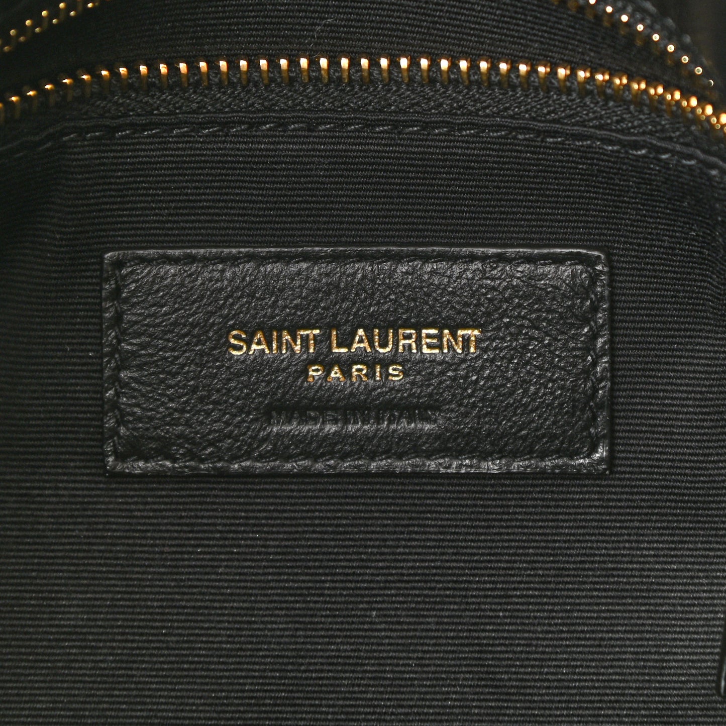 Lambskin Quilted Small Loulou Puffer Monogram Chain Satchel Black