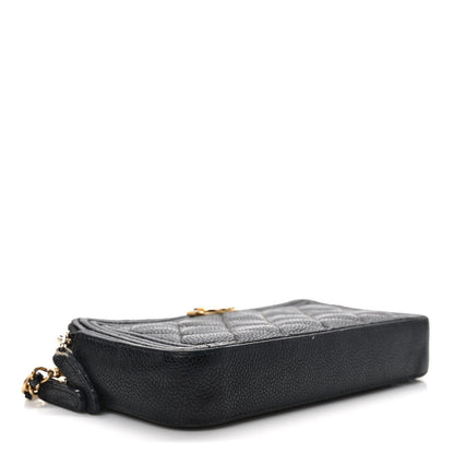 Chanel Caviar Quilted Small Boy Clutch With Chain Black 4 of 13