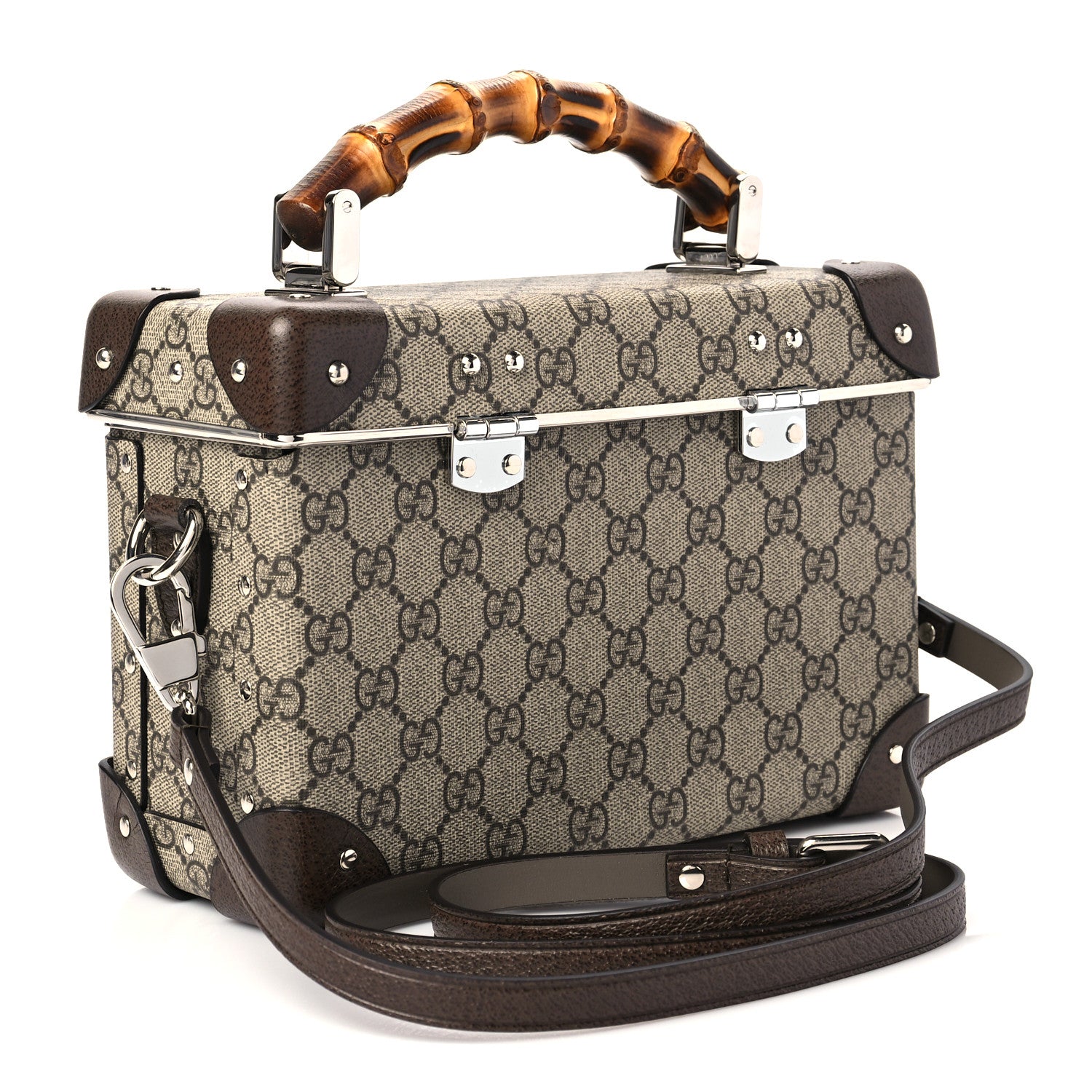 Gucci GG Supreme Monogram Globe-Trotter Beauty Case Brown 3 of 9