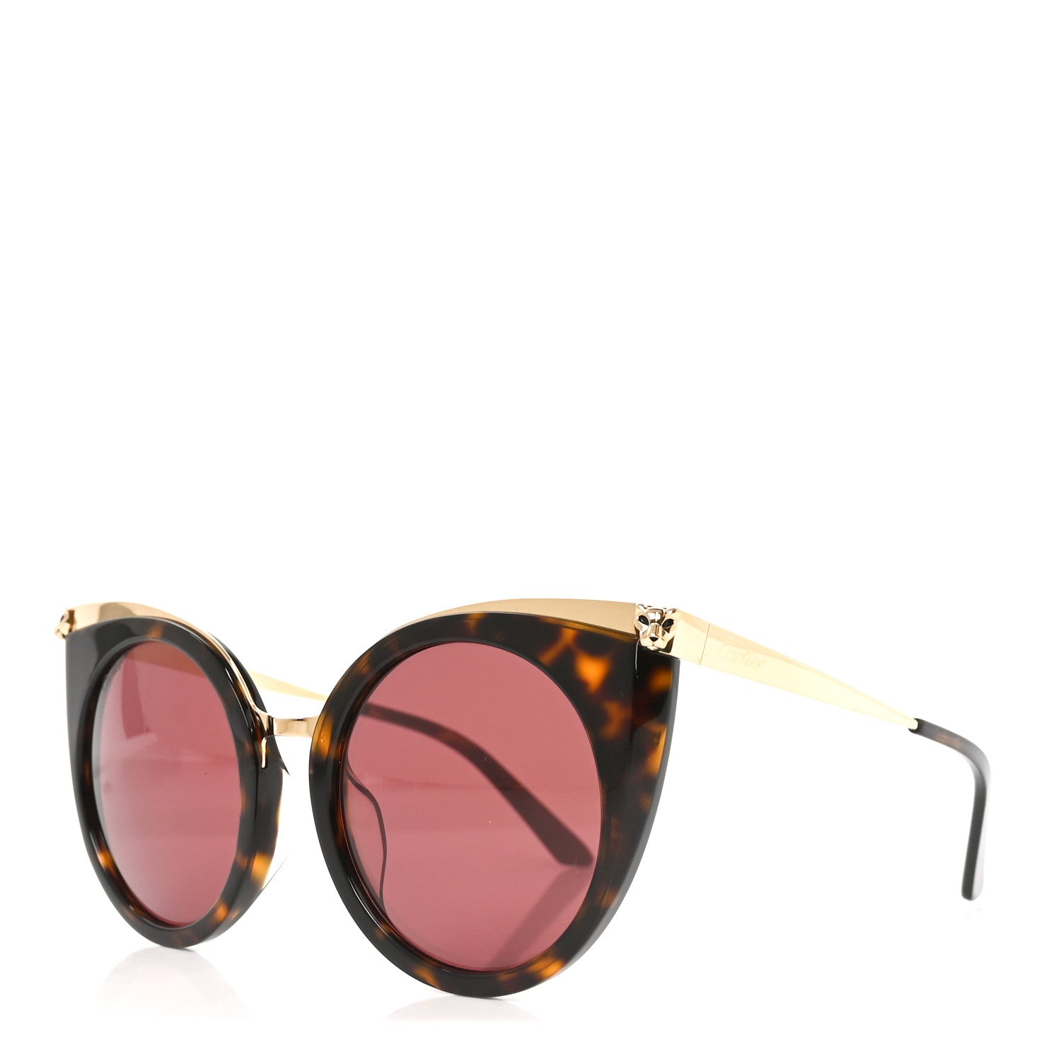 Cartier Panthere Wild De Cartier Sunglasses CT0122SA Tortoise 1 of 7