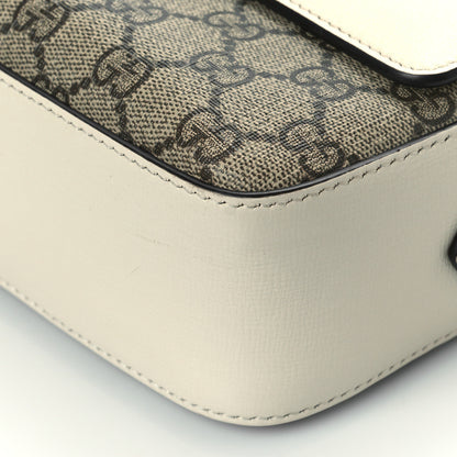 Gucci GG Supreme Monogram Small Horsebit 1955 Shoulder Bag Beige Mystic White 9 of 13