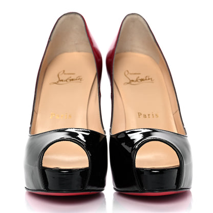 Christian Louboutin Patent Degrade New Very Prive 120 Pumps 35 Black Red 2 of 8