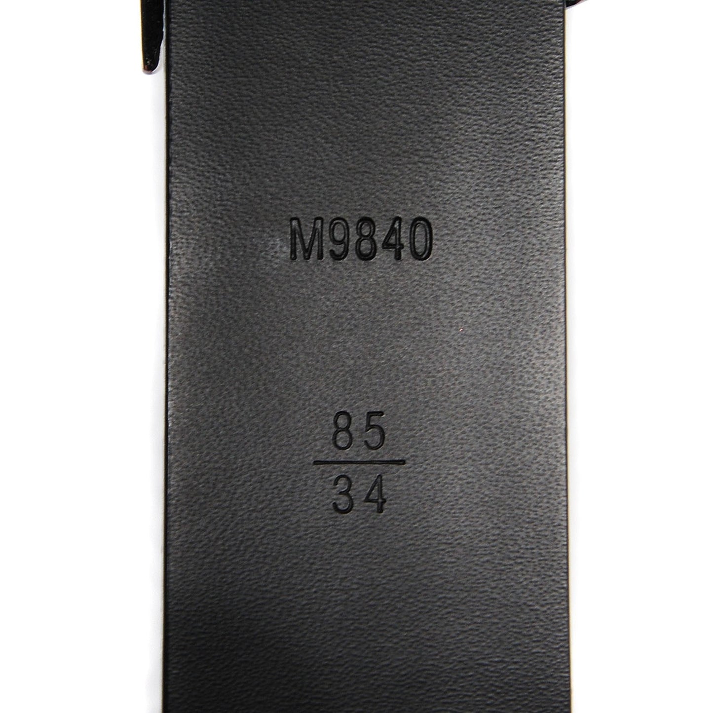 Glazed Leather LV Anagramme 30mm Belt 85 34 Black