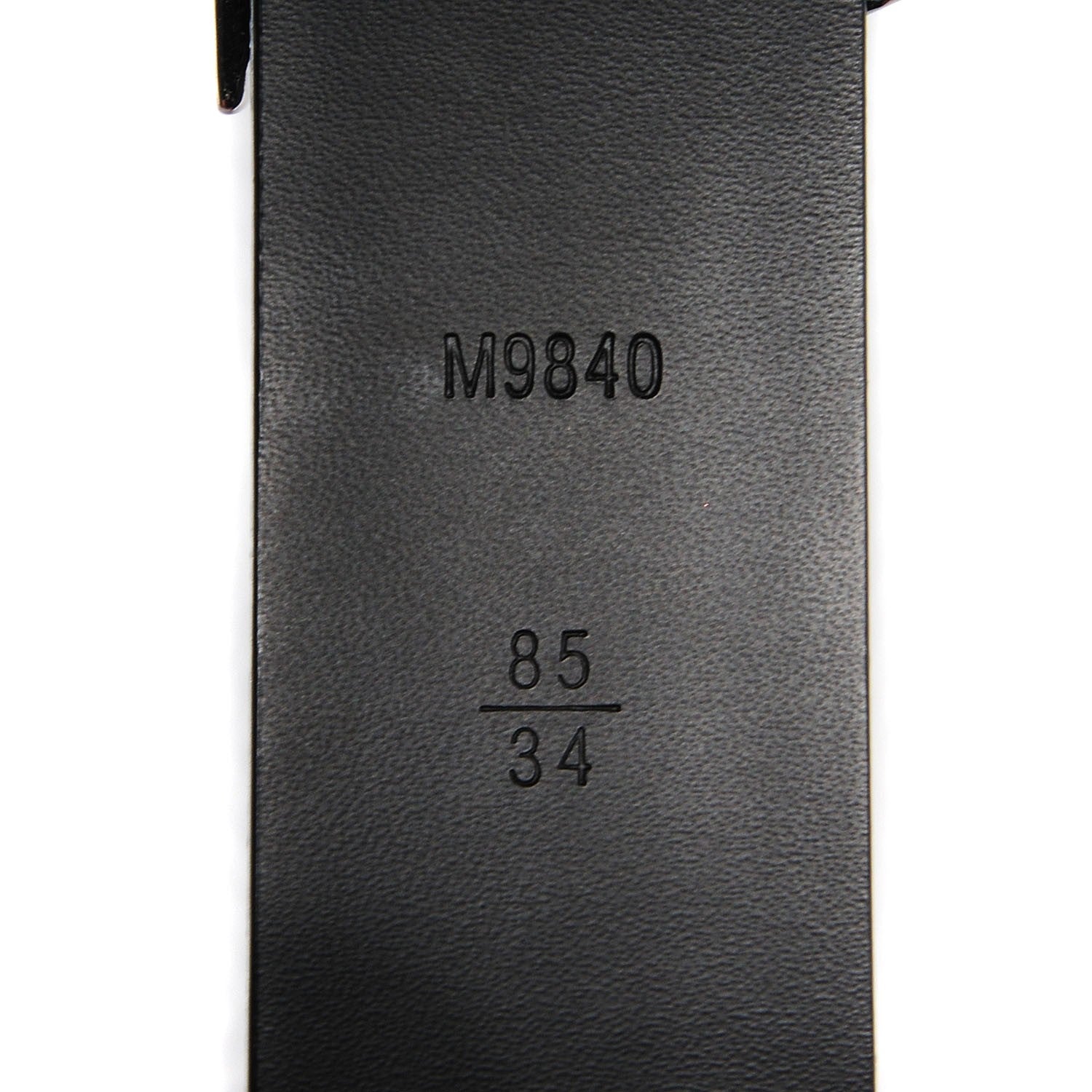 Louis Vuitton Glazed Leather LV Anagramme 30mm Belt 85 34 Black 3 of 8