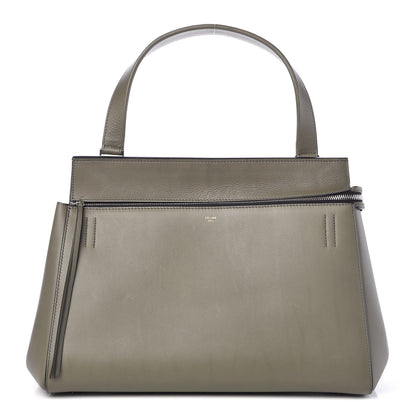 Celine Calfskin Medium Edge Shoulder Bag Khaki 1 of 10