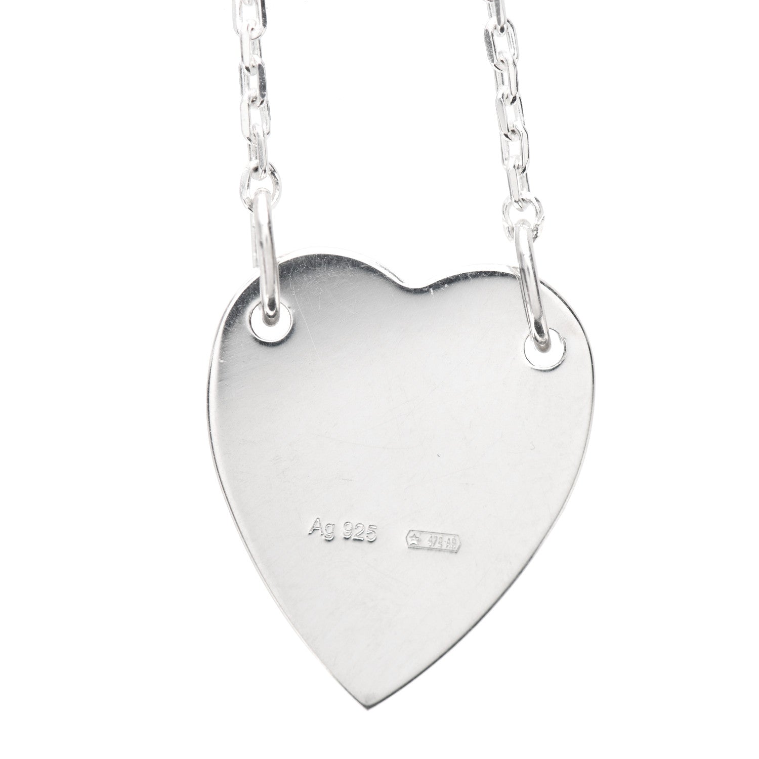 Gucci Sterling Silver Trademark Heart Bracelet 4 of 4