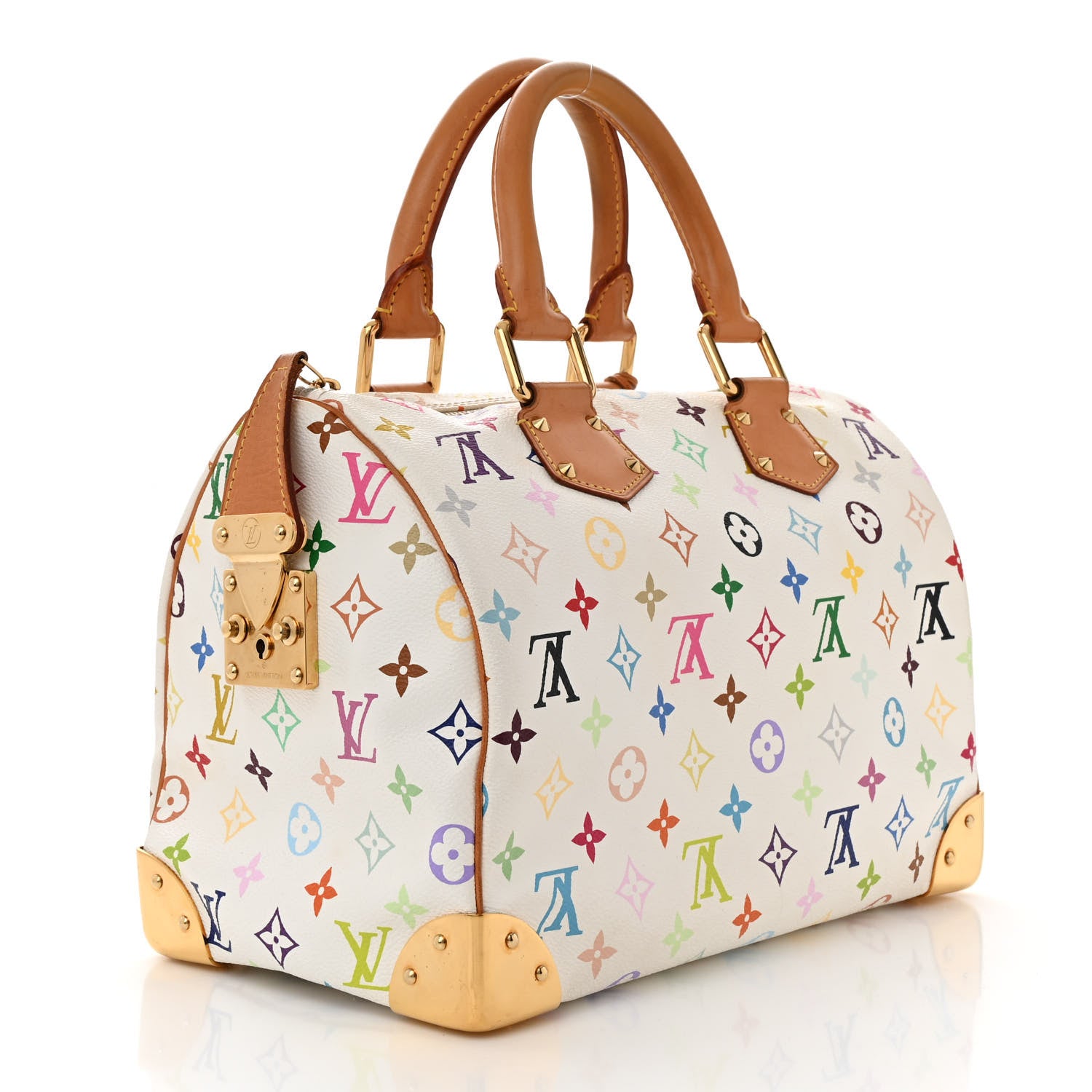 Louis Vuitton Monogram Multicolor Speedy 30 White 3 of 9