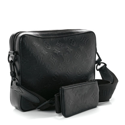 Louis Vuitton Calfskin Monogram Shadow Duo Messenger Black 2 of 10
