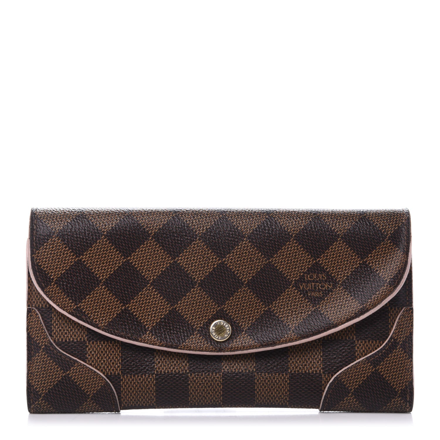 Louis Vuitton Damier Ebene Caissa Wallet Rose Ballerine 1 of 15