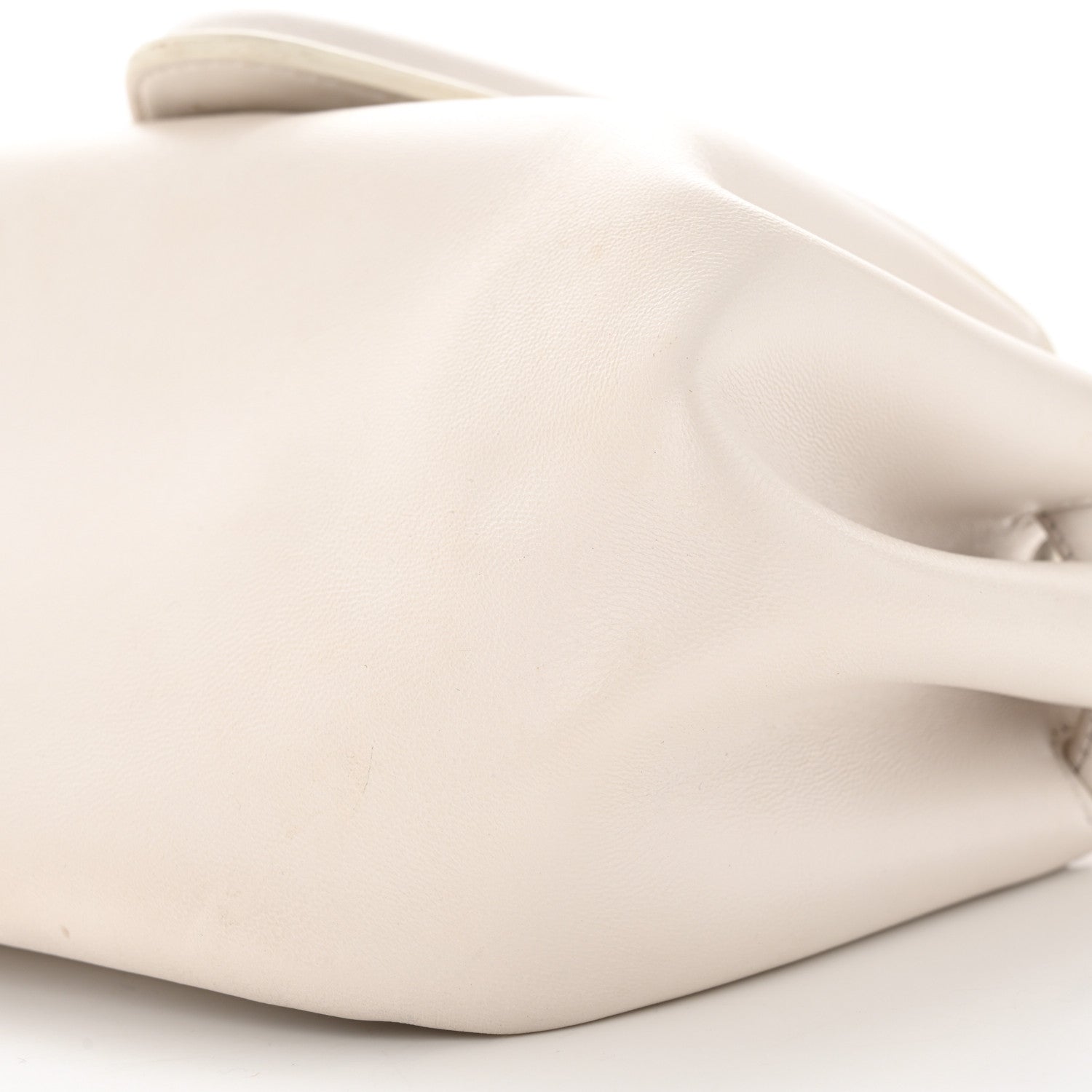 Bottega Veneta Lambskin Small Beak Triangle Flap Shoulder Bag Chalk 9 of 21