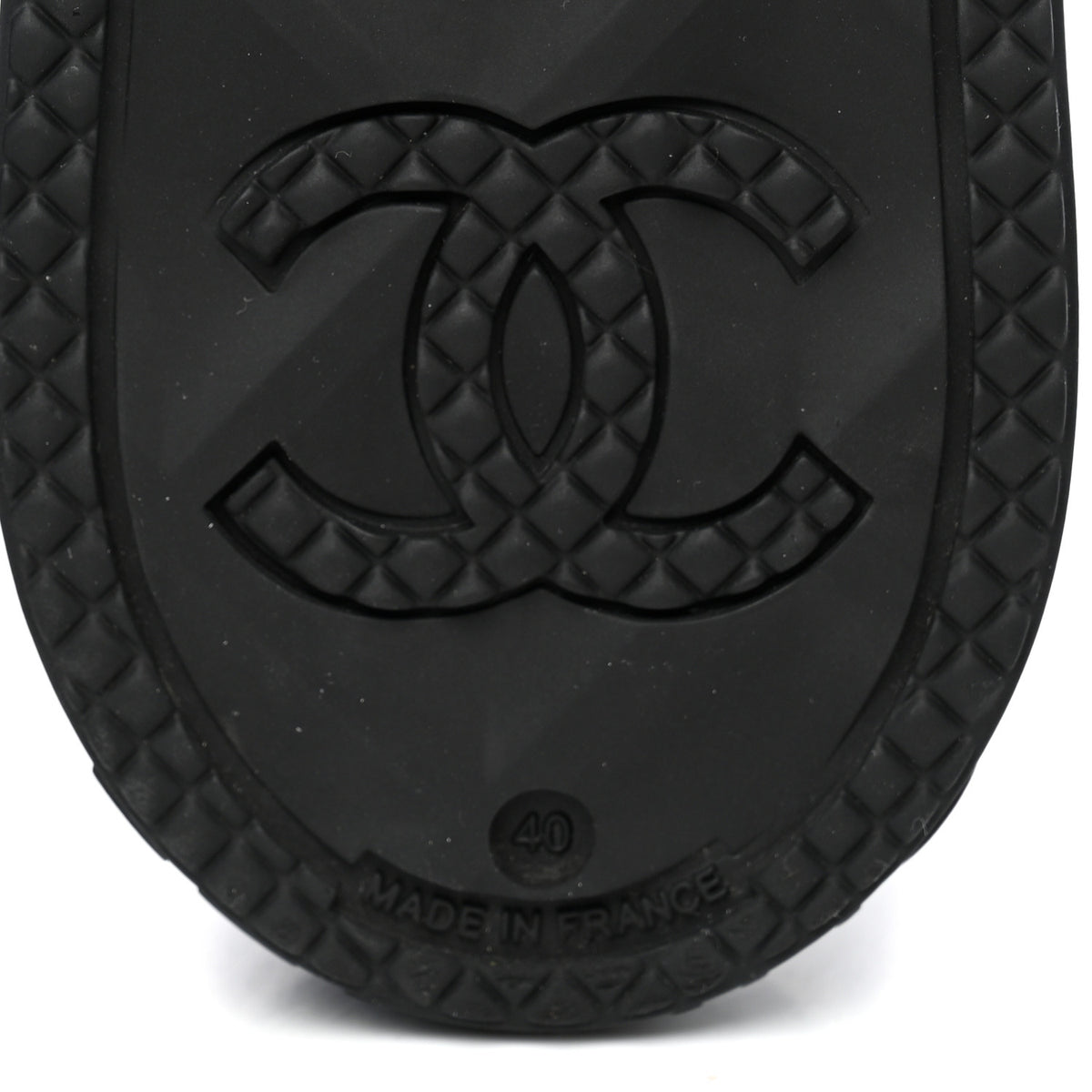 Chanel Caoutchouk CC High Boots 40 Khaki Black 6 of 9