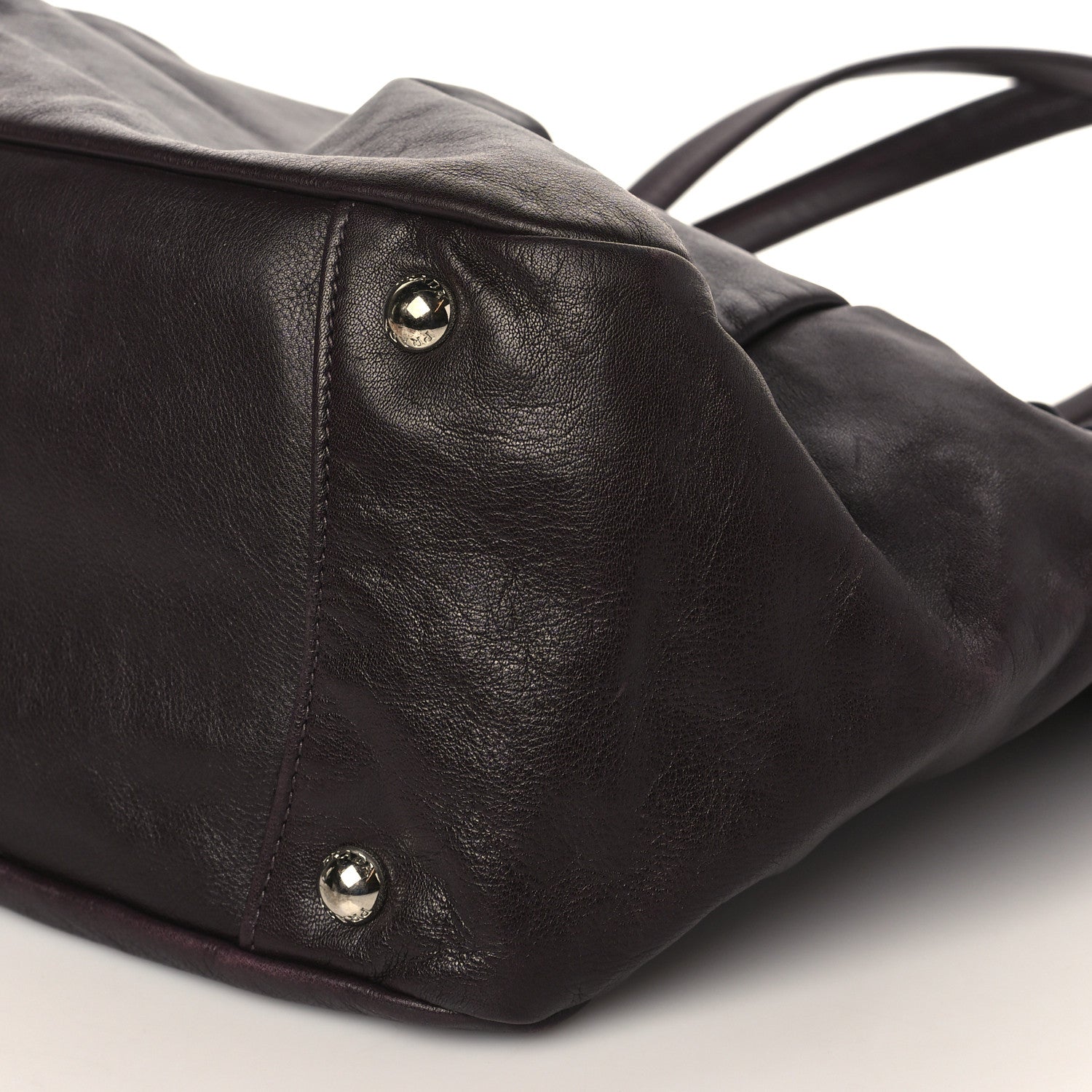 Prada Soft Calfskin Shopping Tote Prugna 7 of 7