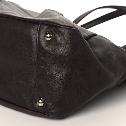 Prada Soft Calfskin Shopping Tote Prugna 7 of 7