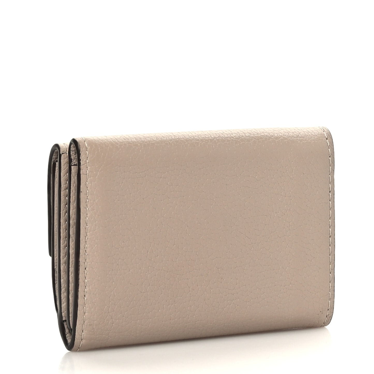 Calfskin Lockmini Wallet Greige