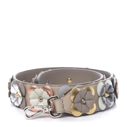 Fendi Calfskin Flowerland Studded Strap You Dove 1 of 5