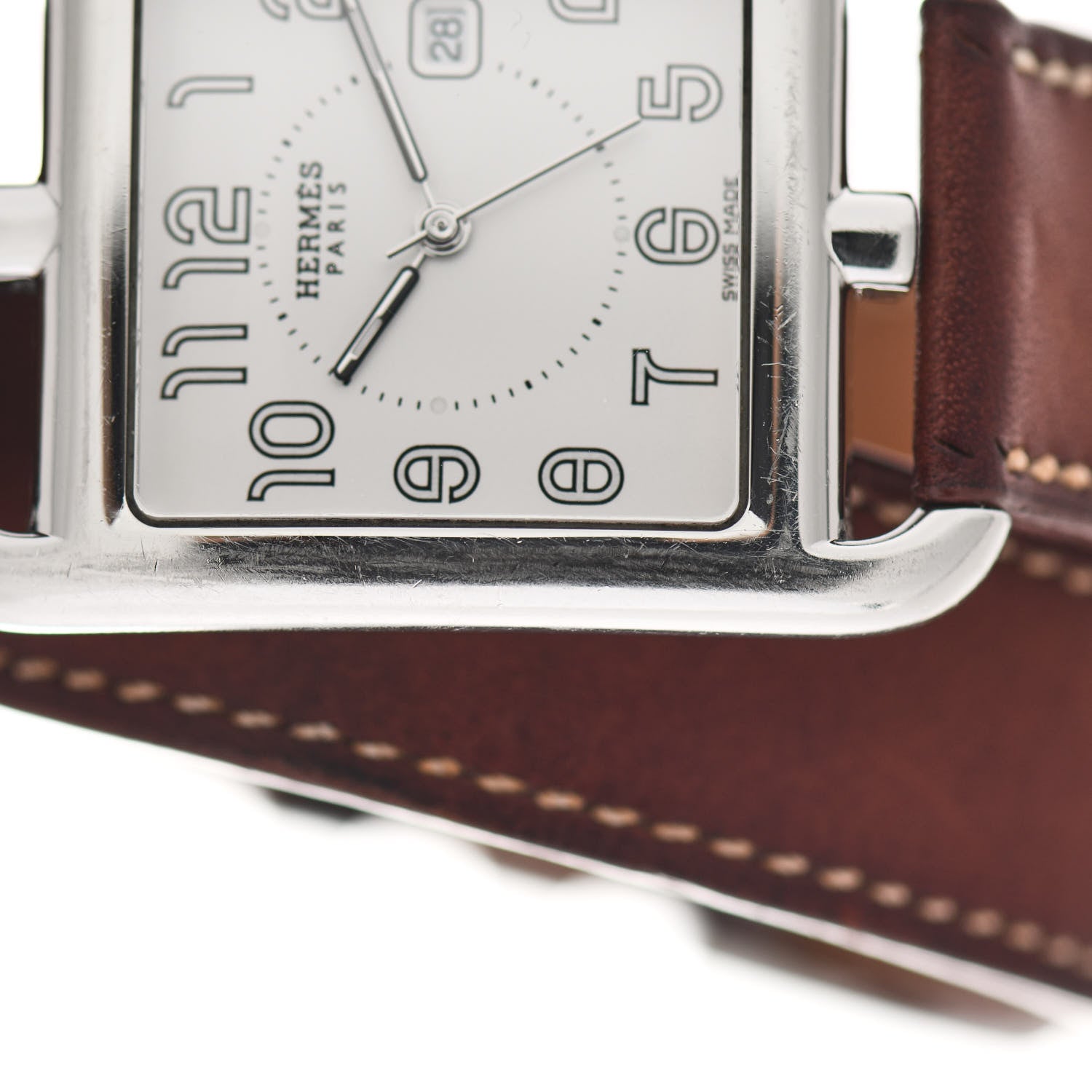 Hermes Stainless Steel Barenia 29mm Cape Cod Double Tour Quartz Watch Fauve 5 of 9