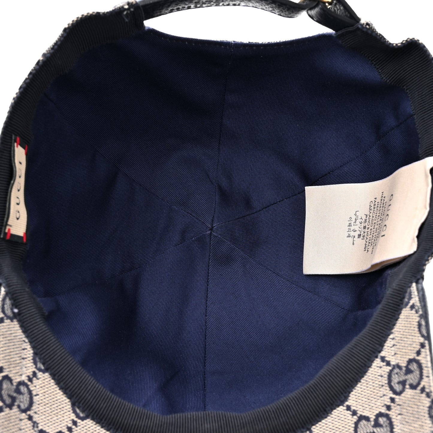 Monogram Web Baseball Hat L Beige Blue