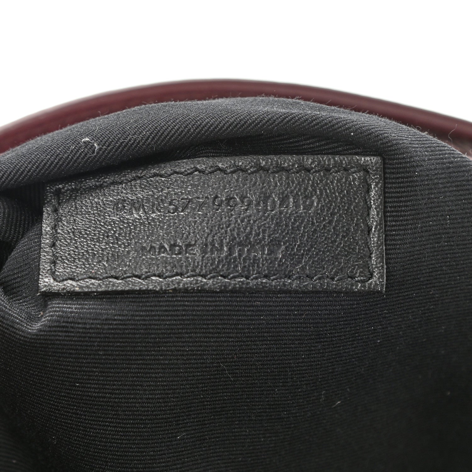 Saint Laurent Crinkled Calfskin Matelasse Monogram Medium Niki Shopper Tote Burgundy 7 of 8