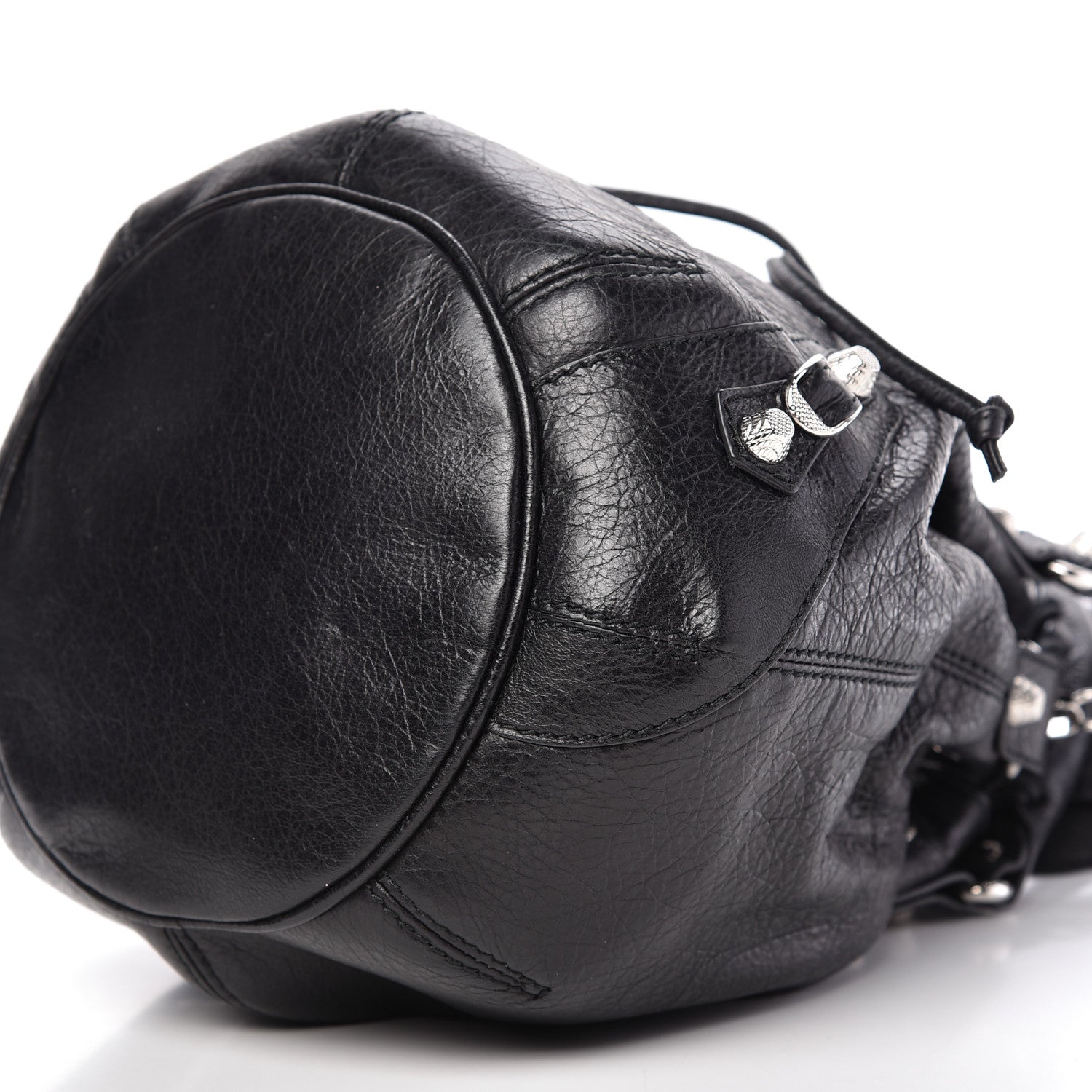 Balenciaga Agneau Giant 12 Silver Hardware Mini Pompon Black 8 of 10