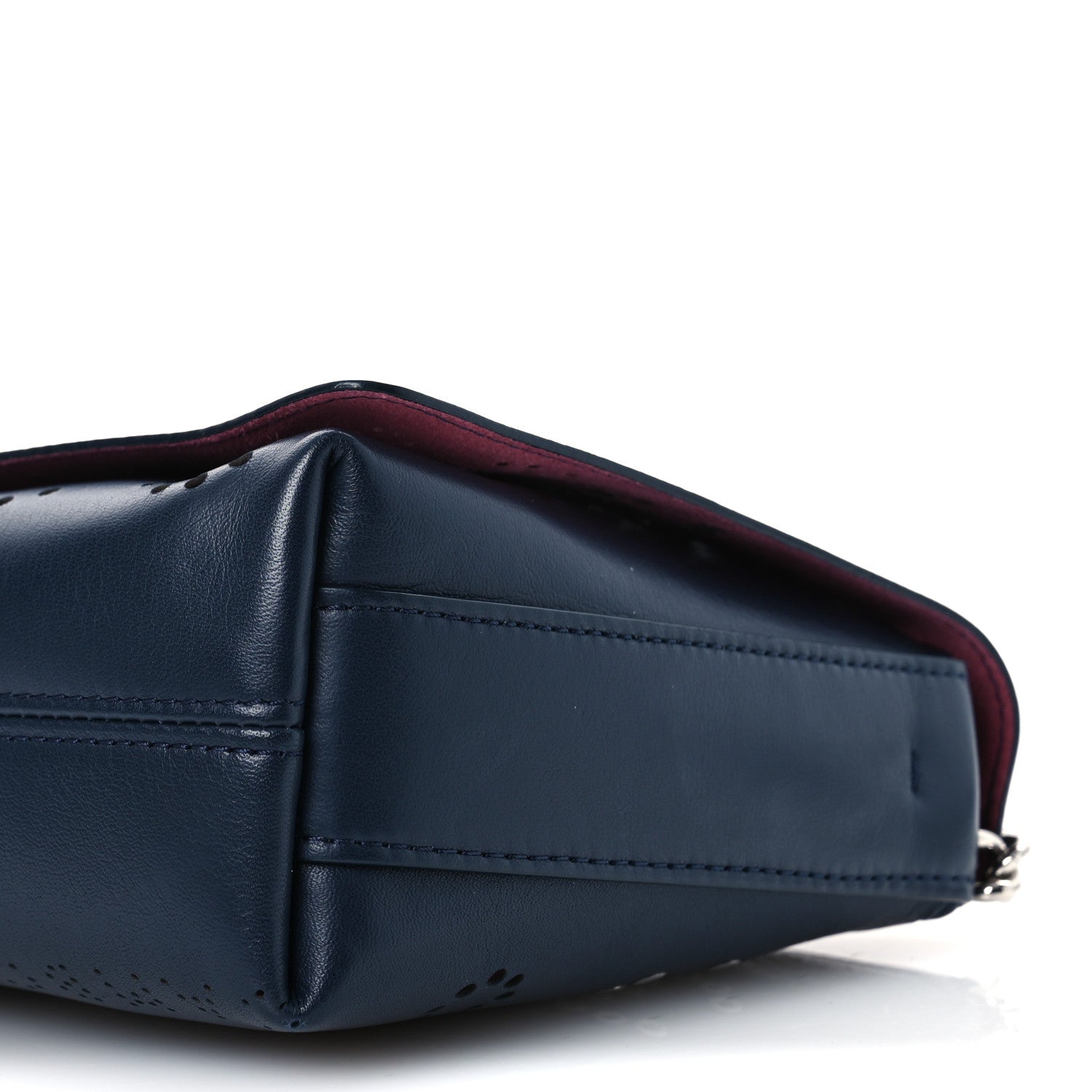 Chanel Calfskin Tweed Eyelet Flap Bag Navy 12 of 12