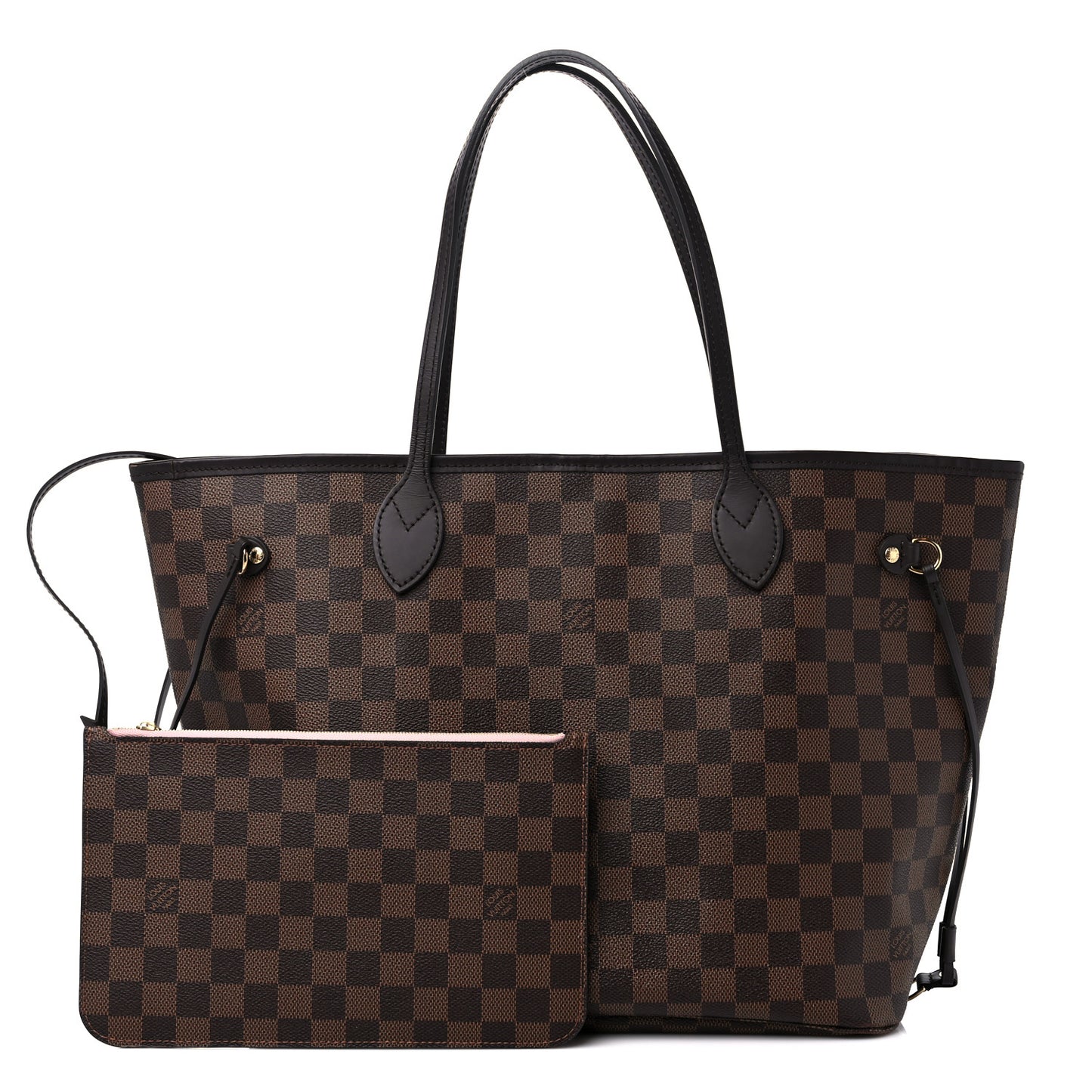 Damier Ebene Neo Neverfull MM Rose Ballerine