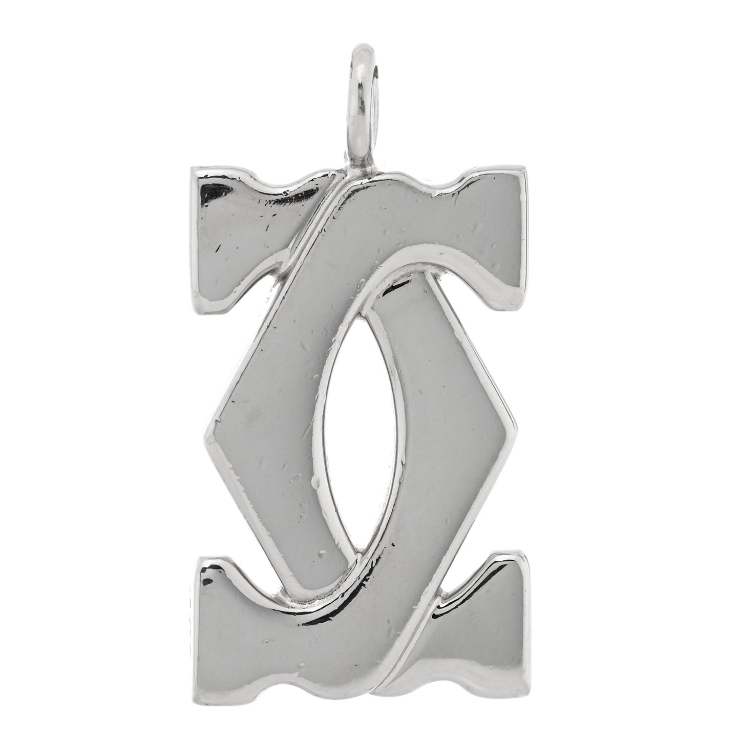 Metal Double C Pendant Silver