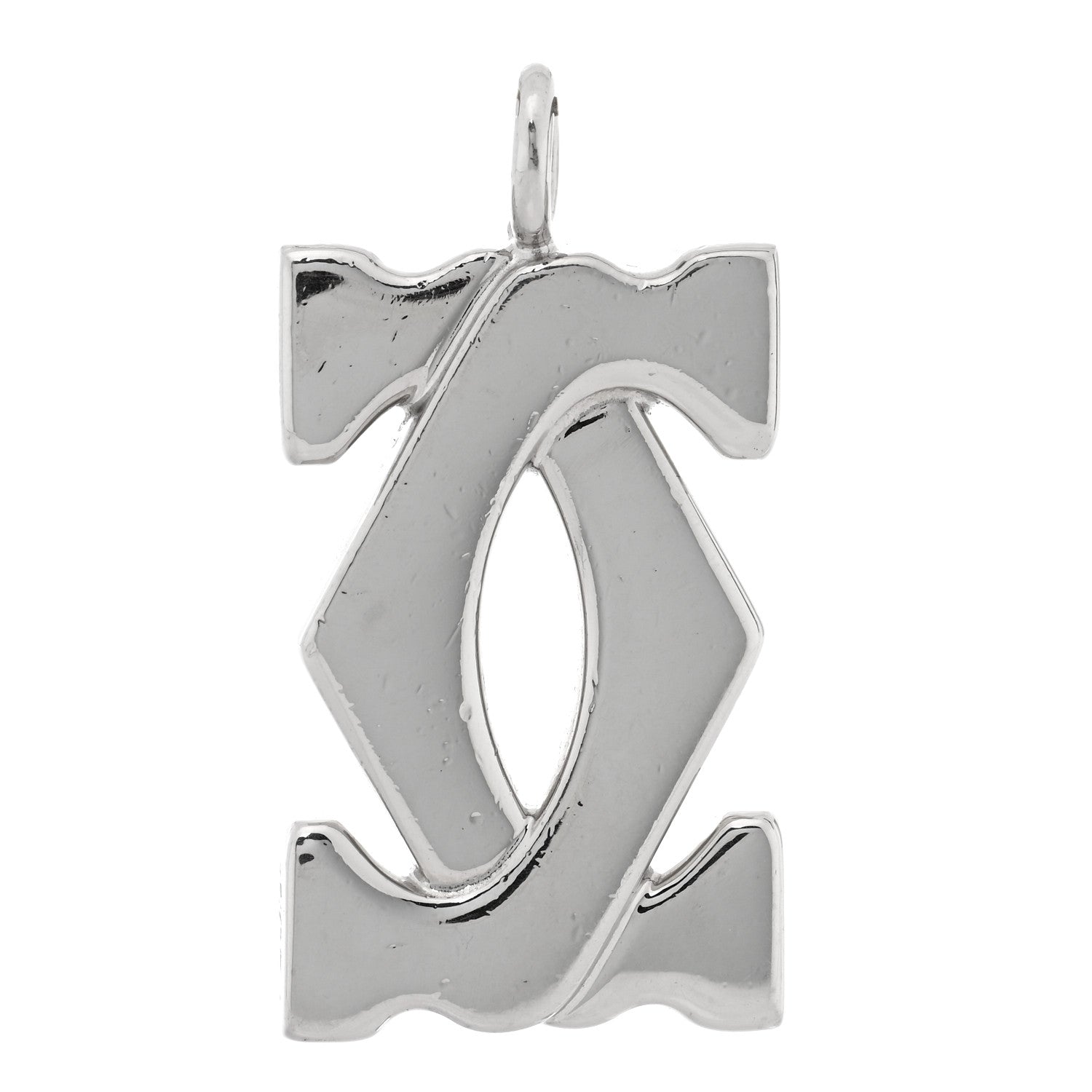 Cartier Metal Double C Pendant Silver 1 of 3