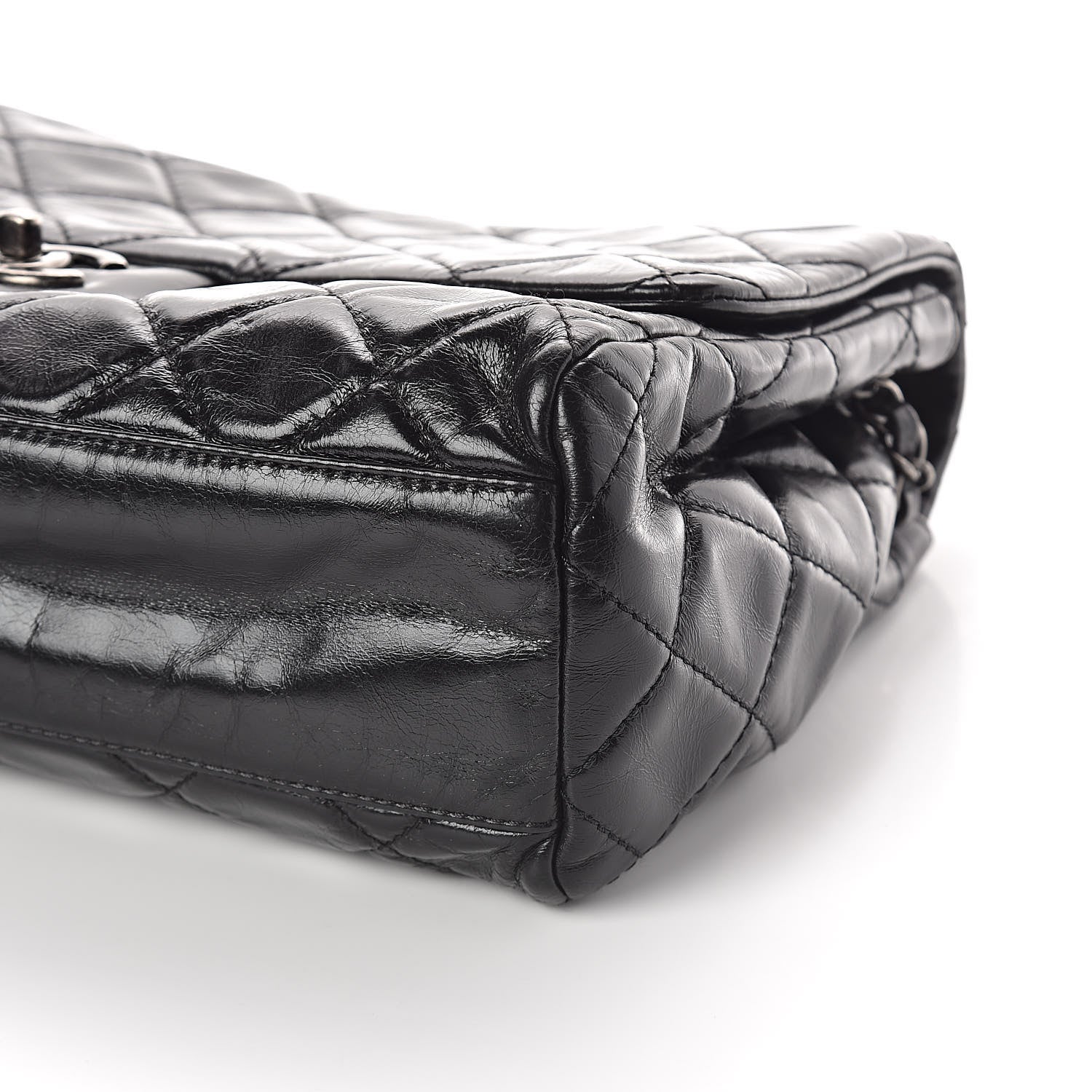Chanel Glazed Calfskin Quilted Large Coco Soft Flap Black 10 of 10