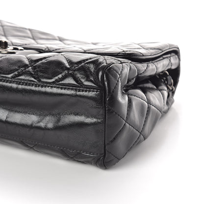 Chanel Glazed Calfskin Quilted Large Coco Soft Flap Black 10 of 10