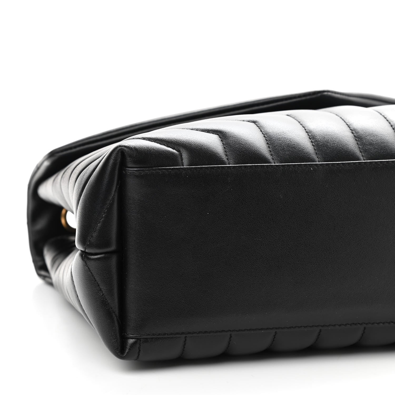 Saint Laurent Calfskin Y Quilted Monogram Medium Loulou Chain Satchel Black 8 of 9