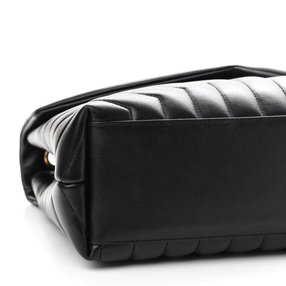 Saint Laurent Calfskin Y Quilted Monogram Medium Loulou Chain Satchel Black 8 of 9
