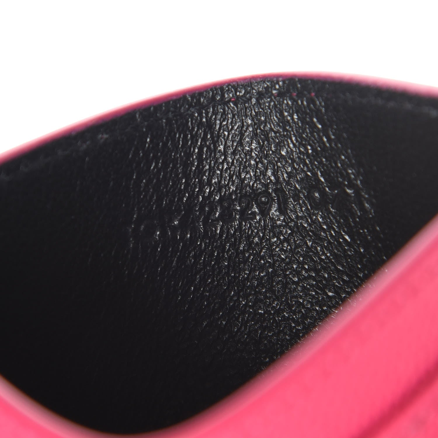 Saint Laurent Grain De Poudre Matelasse Chevron Monogram Credit Card Case Fresh Fuxia 7 of 9