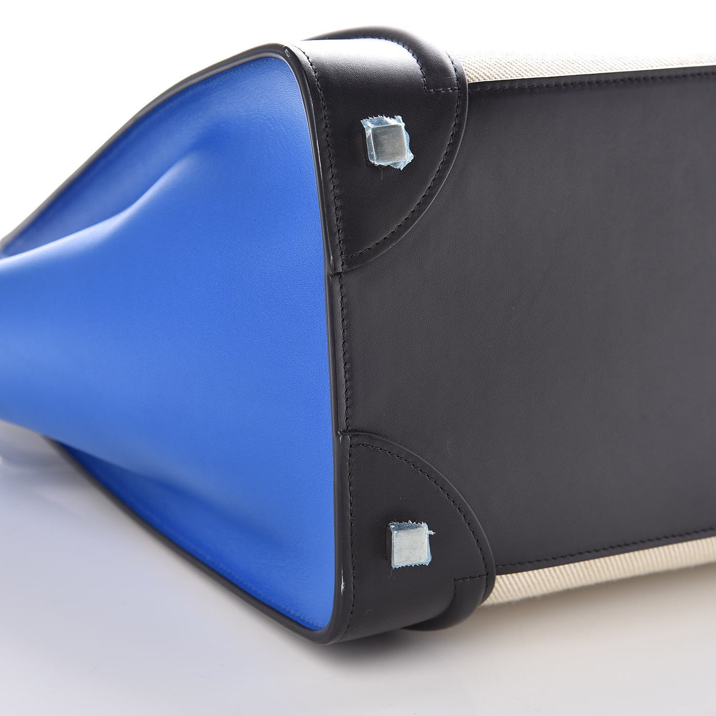 Canvas Smooth Calfskin Mini Tri-Color Luggage Indigo