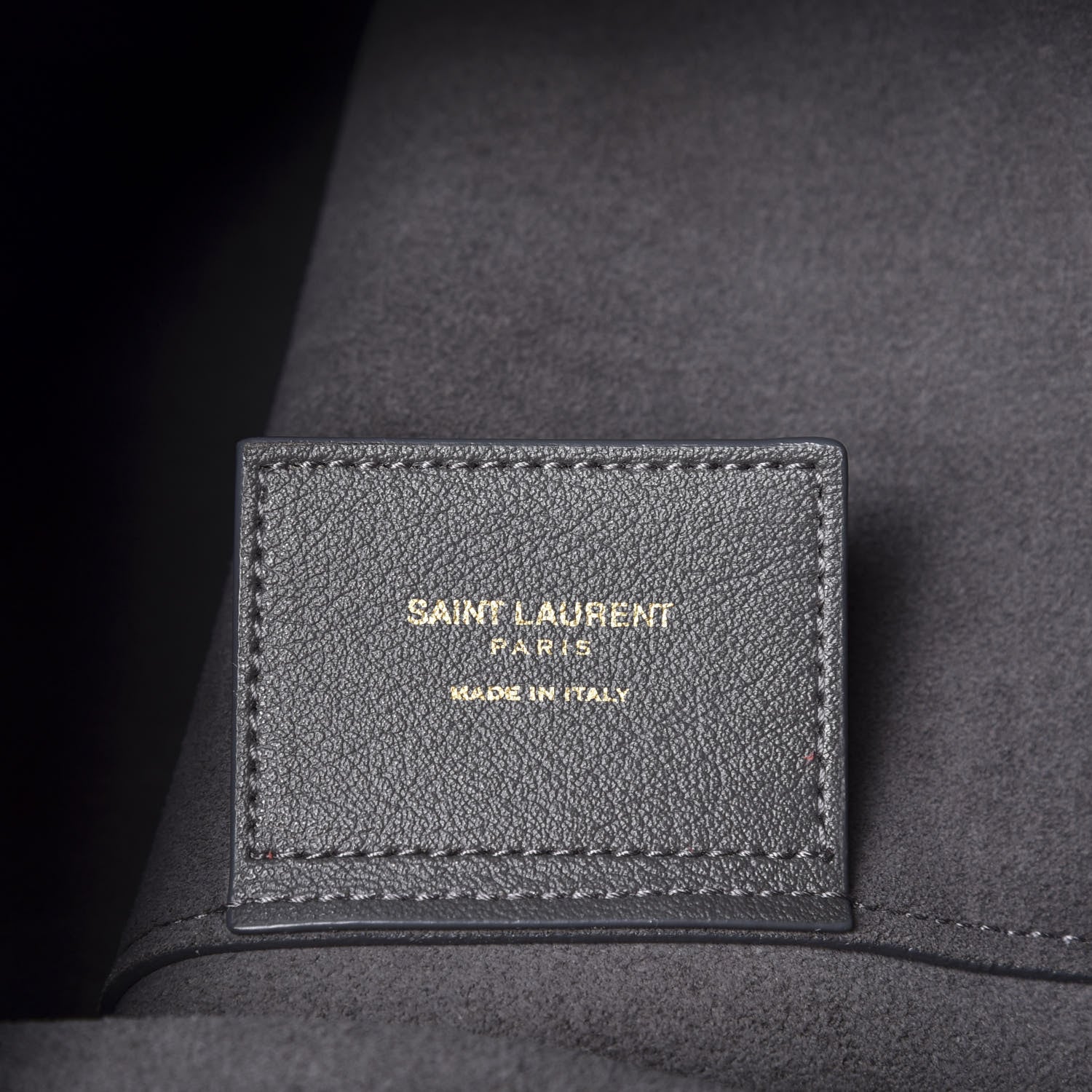 Saint Laurent Calfskin Large Shopping Tote Dark Grey 10 of 12