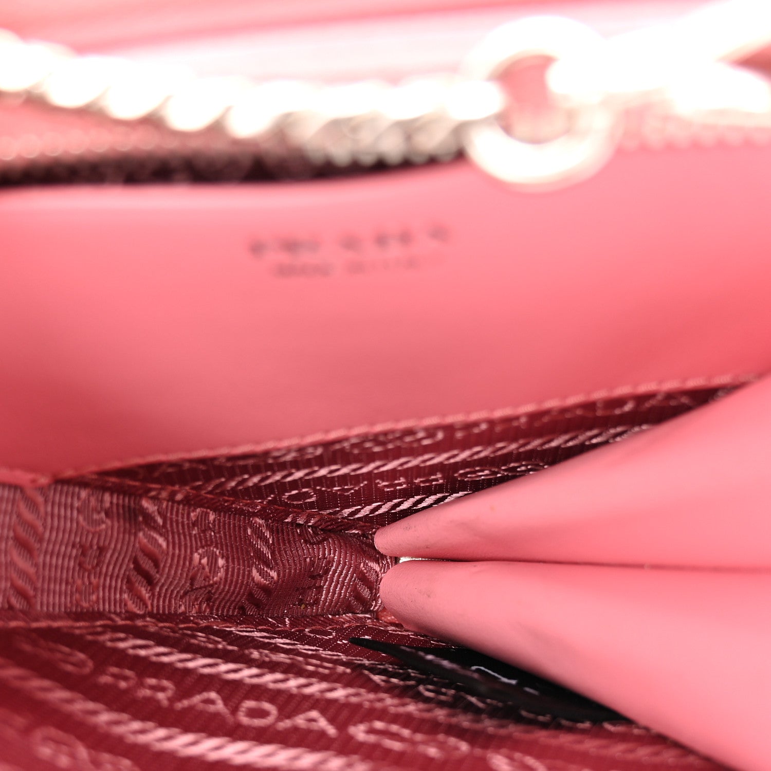 Prada Saffiano Mini Triangle Crossbody Pouch Petalo 6 of 12