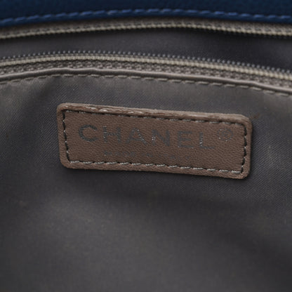 Chanel Caviar Quilted Grand Shopping Tote GST Dark Navy Blue 7 of 15