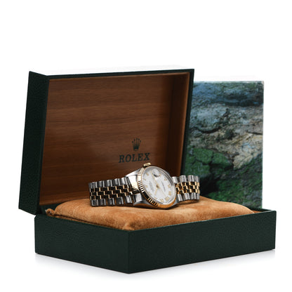 Rolex Stainless Steel 18K Yellow Gold 36mm Oyster Perpetual Datejust Watch White Roman 16233 5 of 5