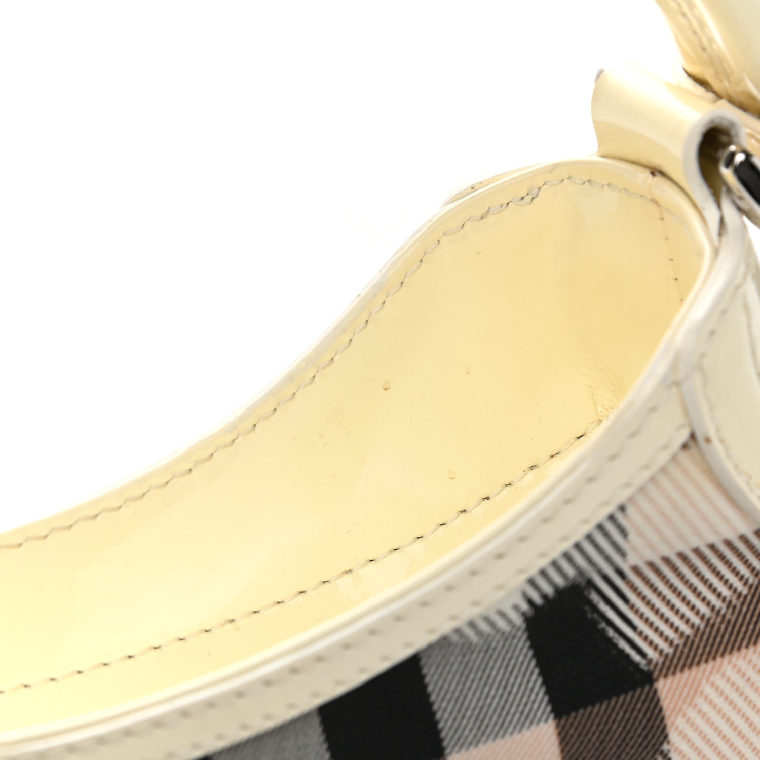 Burberry Patent Supernova Check Hearts Hobo White 14 of 14