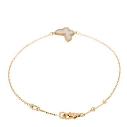Van Cleef & Arpels 18K Yellow Gold Mother of Pearl Sweet Alhambra Butterfly Bracelet 2 of 5