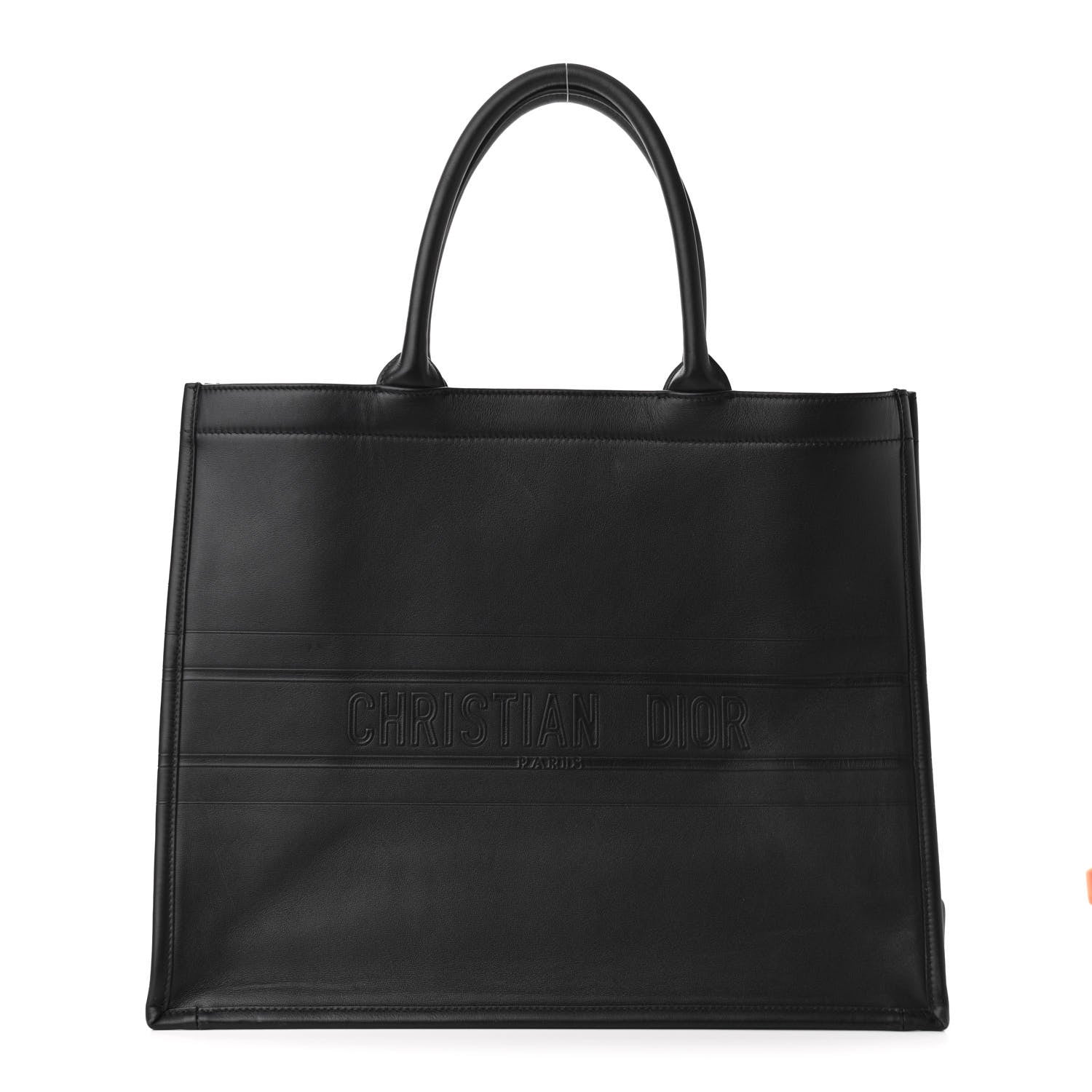 Christian Dior Calfskin Embossed Large Book Tote Black 1 of 10
