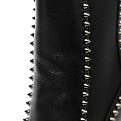 Christian Louboutin Nappa Out Line Spike Lug 100 Boots 37.5 Black 8 of 16