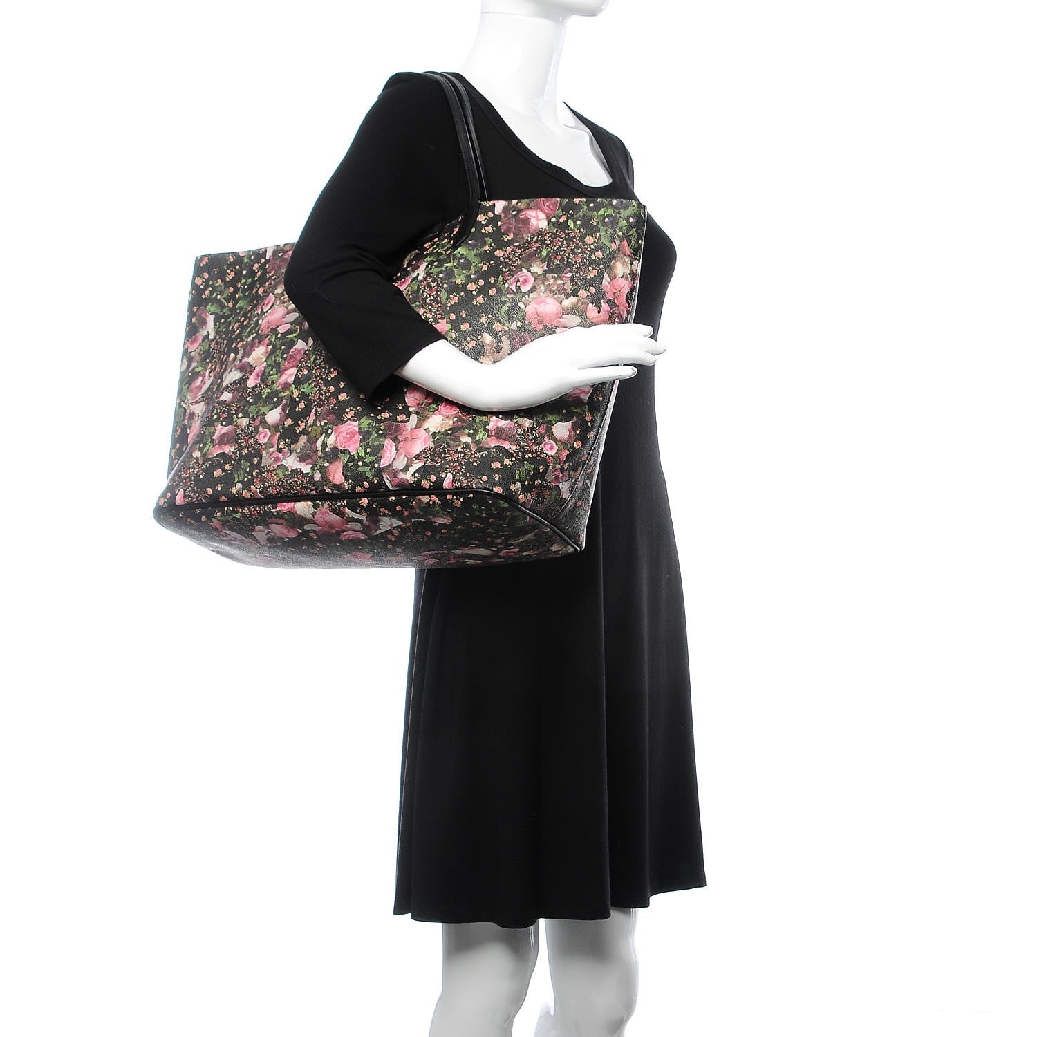 Givenchy Coated Canvas Roses Camouflage Print Large Antigona Tote Black 2 of 8