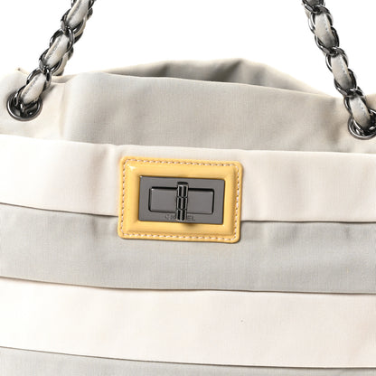 Chanel Nylon Quilted 2.55 Reissue Tote White Grey 8 of 10